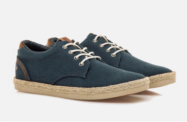 Zapatillas Mustang lona suela esparto azul