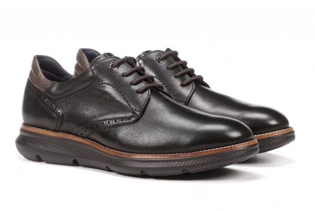 Zapato atado Fluchos F1351 piel negro