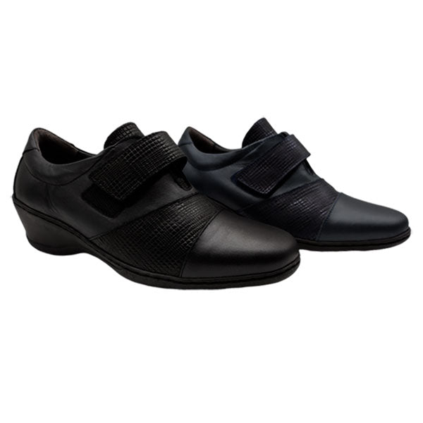 Zapato piel grabada con velcro Notton