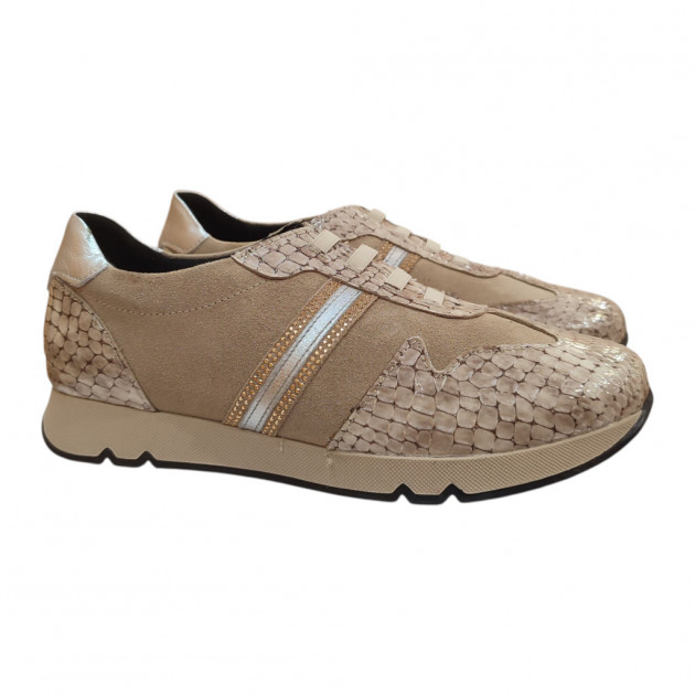 Zapatos beige Doctor Cutillas cordones elásticos modernos piel