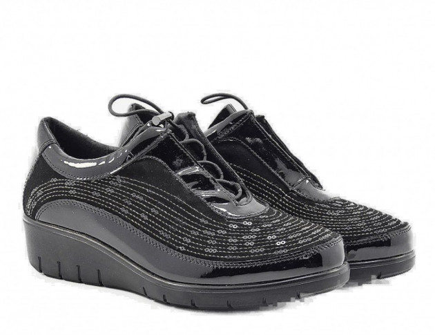 Zapatos Doctor Cutillas cierre fácil piel negros