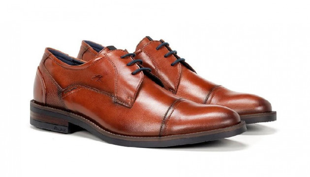 Zapatos Fluchos Theo puntera piel marrón