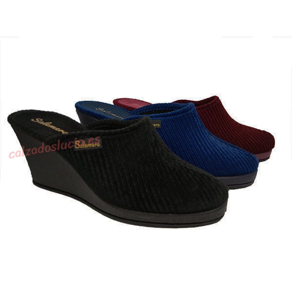 Zueco alto de pana Salemera