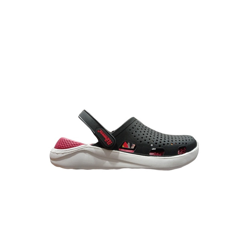 ZUECO PLAYA CON AGUJEROS SUELA BLANCA